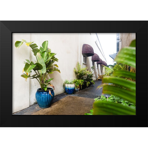 Green Alley Black Modern Wood Framed Art Print by Malone, Will
