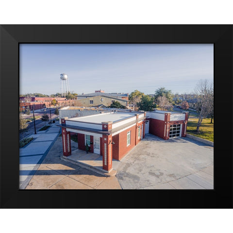 Gulf Oil Aerial Color Black Modern Wood Framed Art Print by Malone, Will