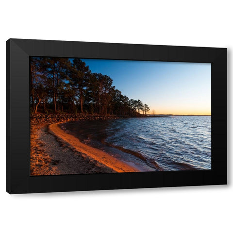 Hartwell Beach Black Modern Wood Framed Art Print with Double Matting by Malone, Will
