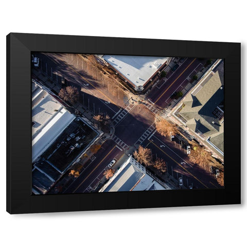 Intersection Above Black Modern Wood Framed Art Print by Malone, Will