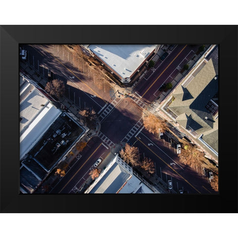 Intersection Above Black Modern Wood Framed Art Print by Malone, Will