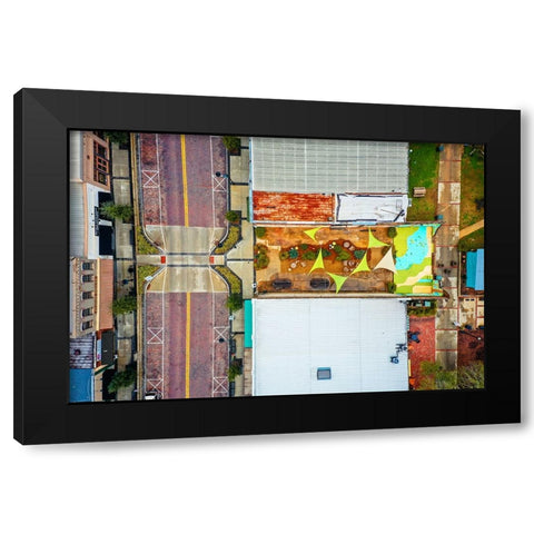 Jackson St Black Modern Wood Framed Art Print with Double Matting by Malone, Will