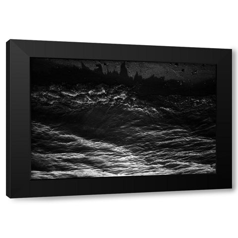 Lake Waves Black Modern Wood Framed Art Print by Malone, Will