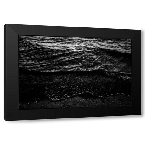 Lake Waves 2 Black Modern Wood Framed Art Print with Double Matting by Malone, Will