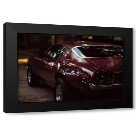 Maroon Camaro Black Modern Wood Framed Art Print by Malone, Will