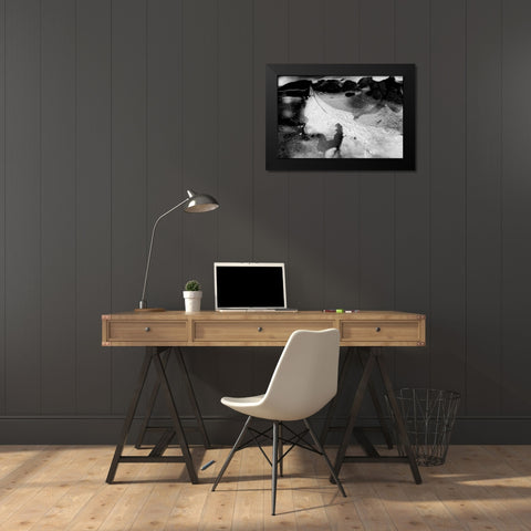 Monochrome Fall Black Modern Wood Framed Art Print by Malone, Will