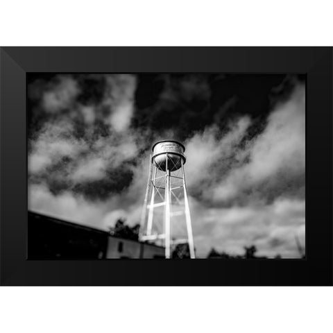 Monochrome Watertower Black Modern Wood Framed Art Print by Malone, Will