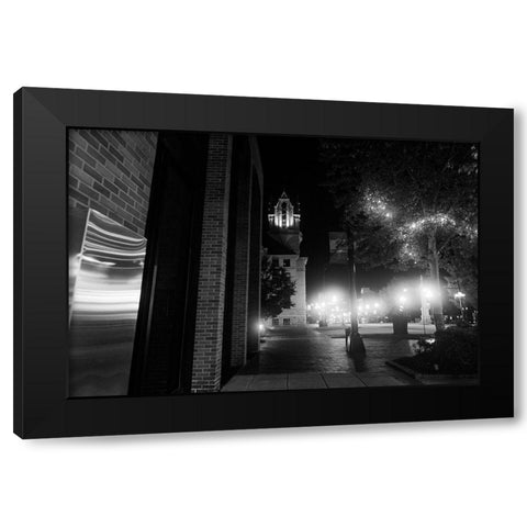 Nightwalk Black Modern Wood Framed Art Print with Double Matting by Malone, Will