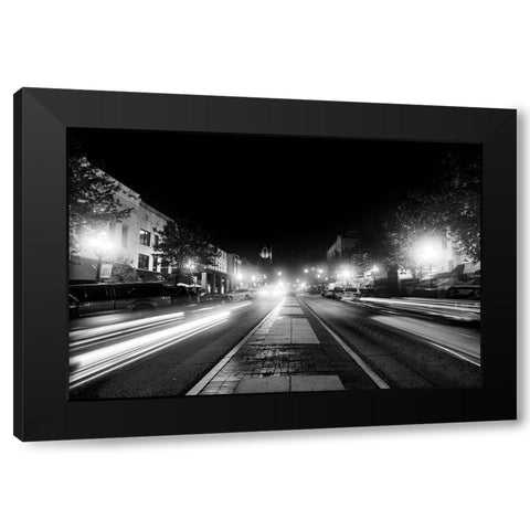 Nightwalk 3 Black Modern Wood Framed Art Print by Malone, Will