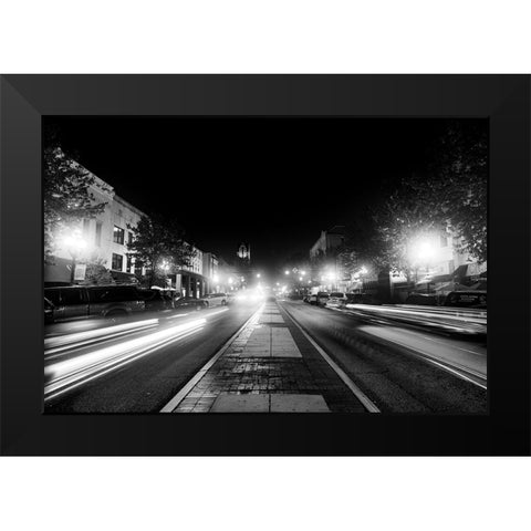 Nightwalk 3 Black Modern Wood Framed Art Print by Malone, Will