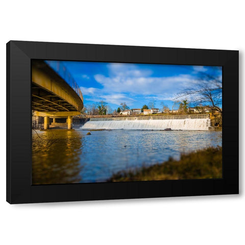 Pelzer Dam Black Modern Wood Framed Art Print by Malone, Will