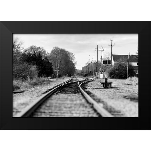 Rails Black Modern Wood Framed Art Print by Malone, Will