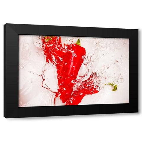 Red Hot 2 Black Modern Wood Framed Art Print by Malone, Will