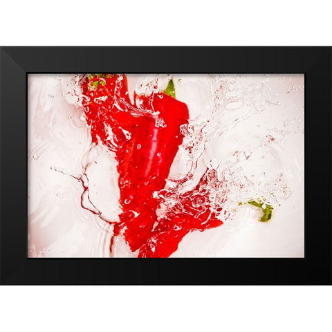 Red Hot 2 Black Modern Wood Framed Art Print by Malone, Will