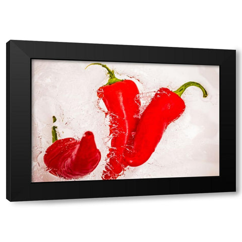 Red Hot 5 Black Modern Wood Framed Art Print by Malone, Will