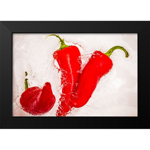 Red Hot 5 Black Modern Wood Framed Art Print by Malone, Will