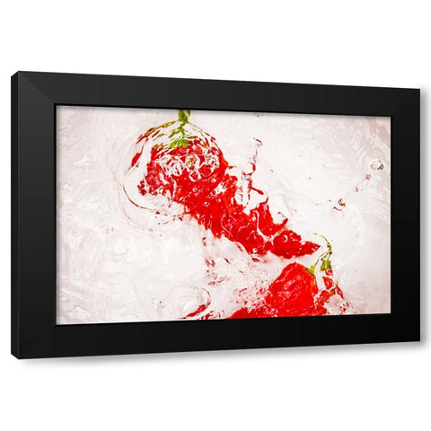 Red Hot 7 Black Modern Wood Framed Art Print by Malone, Will