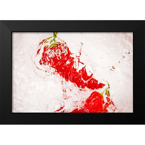 Red Hot 7 Black Modern Wood Framed Art Print by Malone, Will