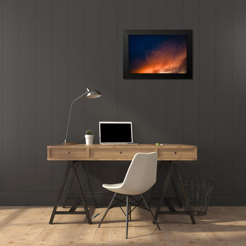 Saharan Sunset Black Modern Wood Framed Art Print by Malone, Will