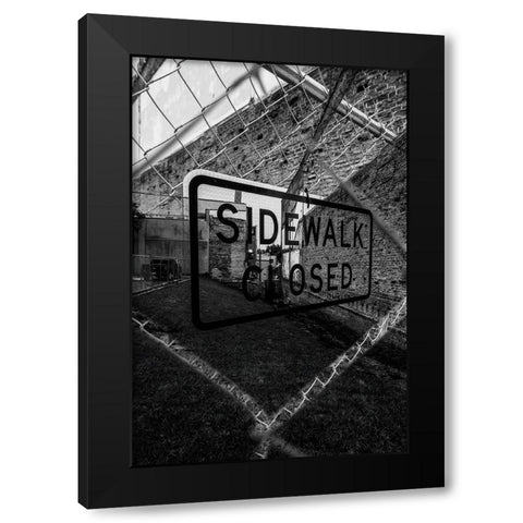 Sidewalk Closed 2 Black Modern Wood Framed Art Print with Double Matting by Malone, Will