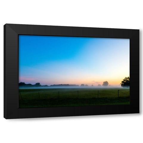 Sunrise Fog Black Modern Wood Framed Art Print with Double Matting by Malone, Will
