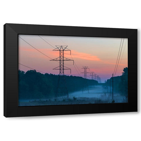 Sunrise Row Black Modern Wood Framed Art Print with Double Matting by Malone, Will
