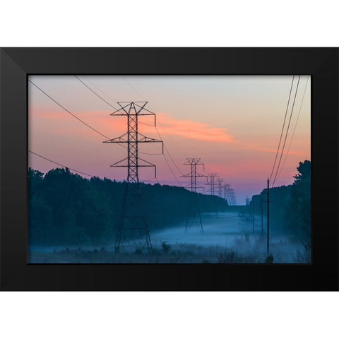 Sunrise Row Black Modern Wood Framed Art Print by Malone, Will