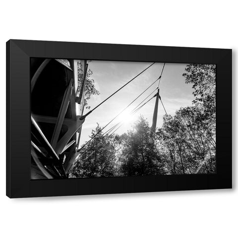 Suspension BW Black Modern Wood Framed Art Print with Double Matting by Malone, Will