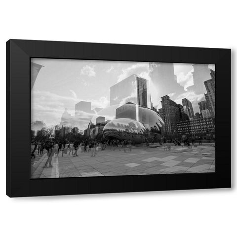 The Bean BW Black Modern Wood Framed Art Print by Malone, Will