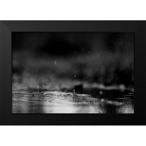 The Drop alternate Black Modern Wood Framed Art Print by Malone, Will
