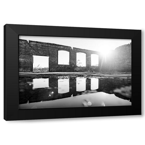 The Mill Reflection Black Modern Wood Framed Art Print by Malone, Will
