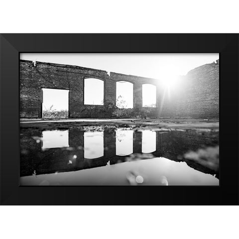 The Mill Reflection Black Modern Wood Framed Art Print by Malone, Will