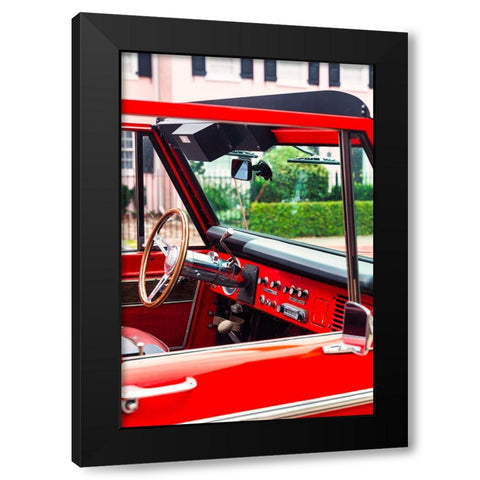 The Red Car Black Modern Wood Framed Art Print with Double Matting by Malone, Will