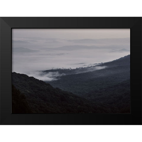 Wave of Fog Black Modern Wood Framed Art Print by Malone, Will