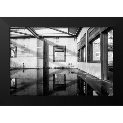 Yelow Korner 2 Black Modern Wood Framed Art Print by Malone, Will