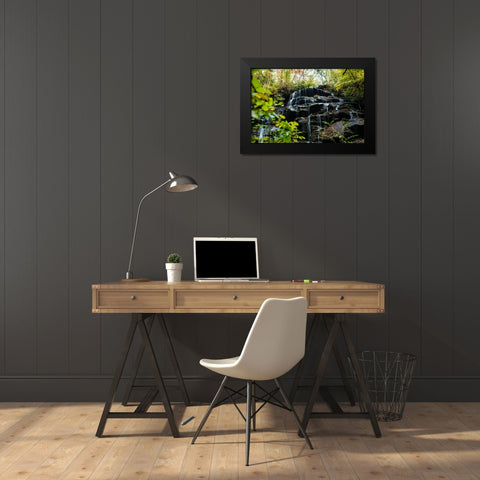 Yellow Branch 1 Black Modern Wood Framed Art Print by Malone, Will