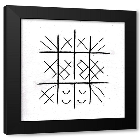 A Game 1 Black Modern Wood Framed Art Print by Screendoor