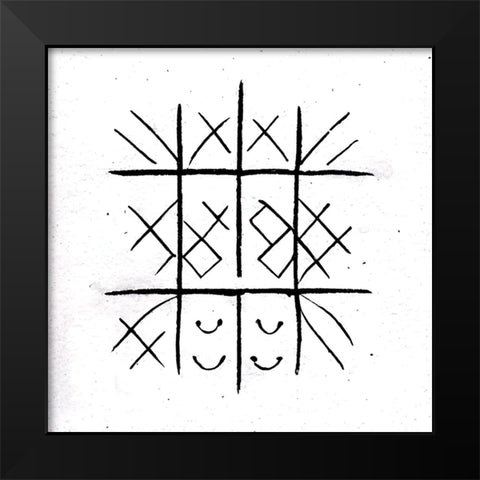 A Game 1 Black Modern Wood Framed Art Print by Screendoor