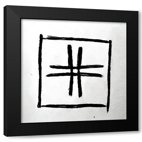 A Game 2 Black Modern Wood Framed Art Print by Screendoor