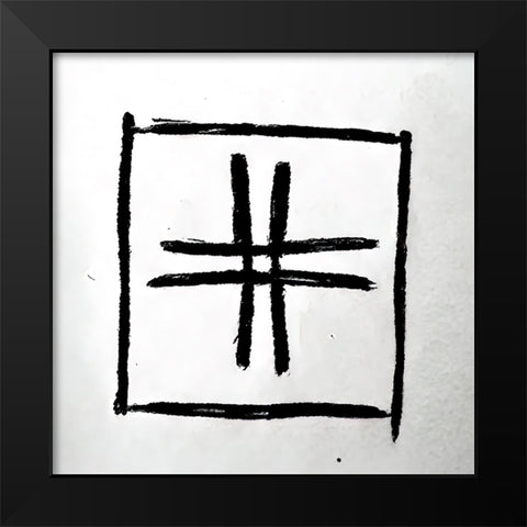 A Game 2 Black Modern Wood Framed Art Print by Screendoor