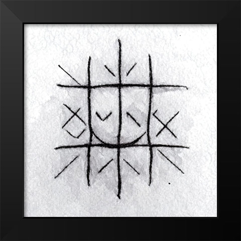 A Game 3 Black Modern Wood Framed Art Print by Screendoor