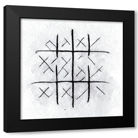 A Game 4 Black Modern Wood Framed Art Print by Screendoor