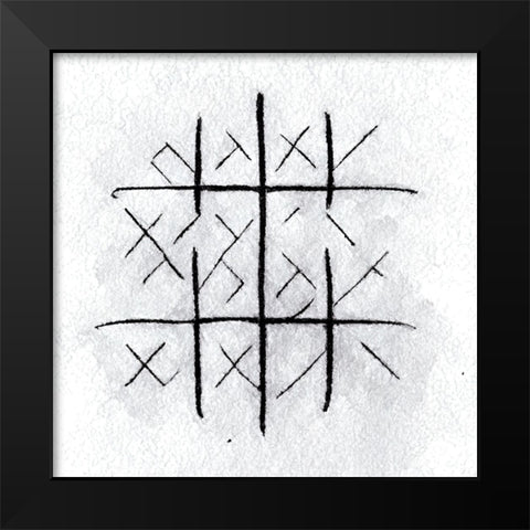 A Game 4 Black Modern Wood Framed Art Print by Screendoor