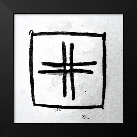 A Game 5 Black Modern Wood Framed Art Print by Screendoor