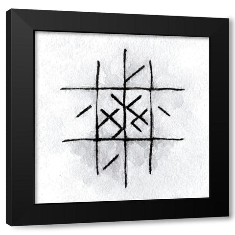 A Game 6 Black Modern Wood Framed Art Print by Screendoor