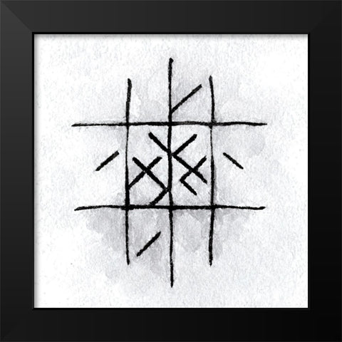 A Game 6 Black Modern Wood Framed Art Print by Screendoor