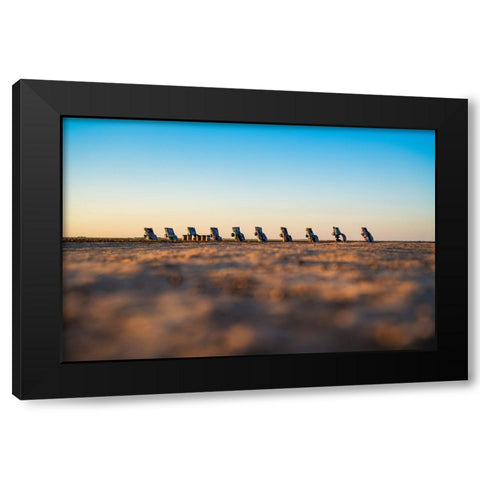 Cadillac Ranch 10 Black Modern Wood Framed Art Print by Malone, Will