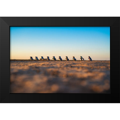 Cadillac Ranch 10 Black Modern Wood Framed Art Print by Malone, Will