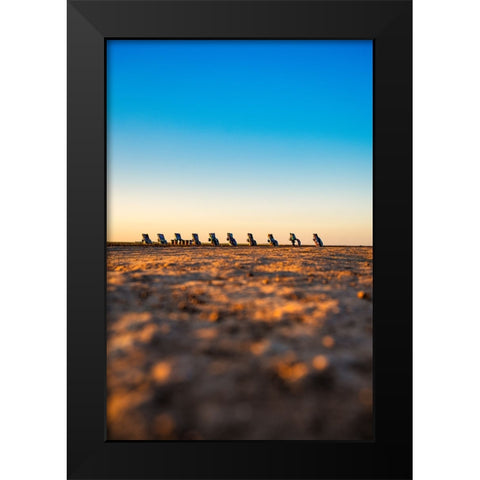 Cadillac Ranch 8 Vertical Black Modern Wood Framed Art Print by Malone, Will