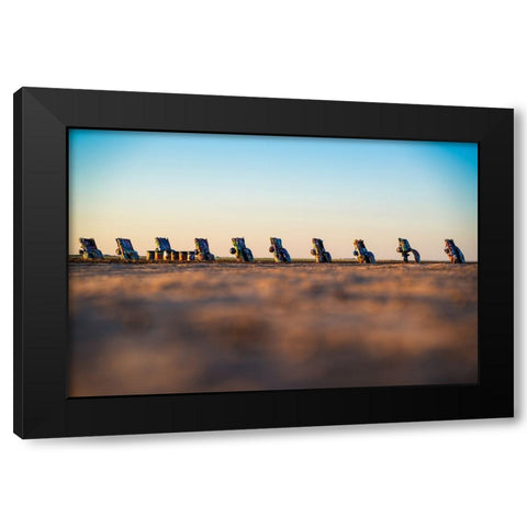 Cadillac Ranch 9 Black Modern Wood Framed Art Print by Malone, Will